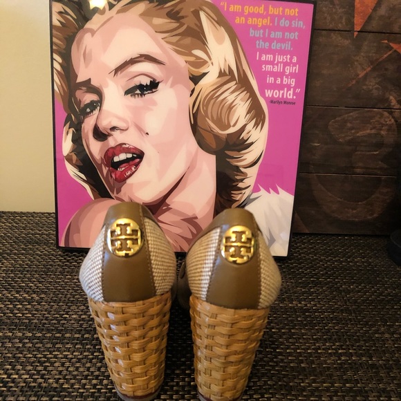 Tory Burch Shoes - Tory wedges/ gorgeous!!  3 inches
